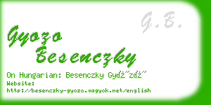 gyozo besenczky business card